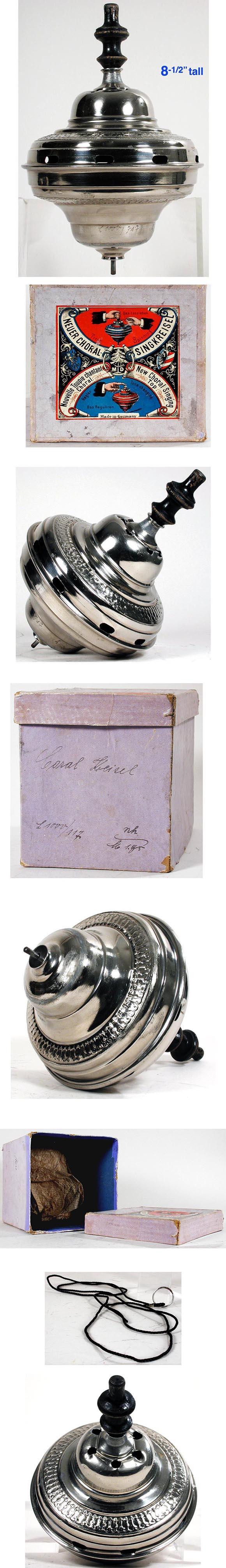 c.1924 German (M.D.), Nickel Silver Plated New Choral Singing Top in Original Box